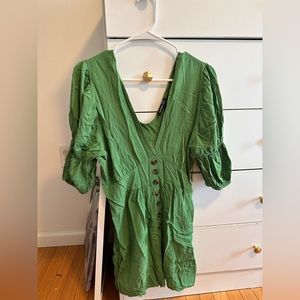 green Boohoo romper